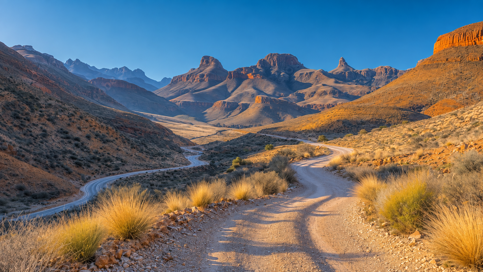 Trails through South African countryside